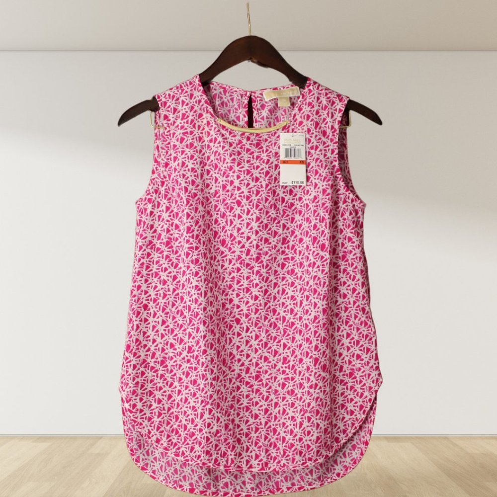 Pink Michael Kors Sleeveless Blouse